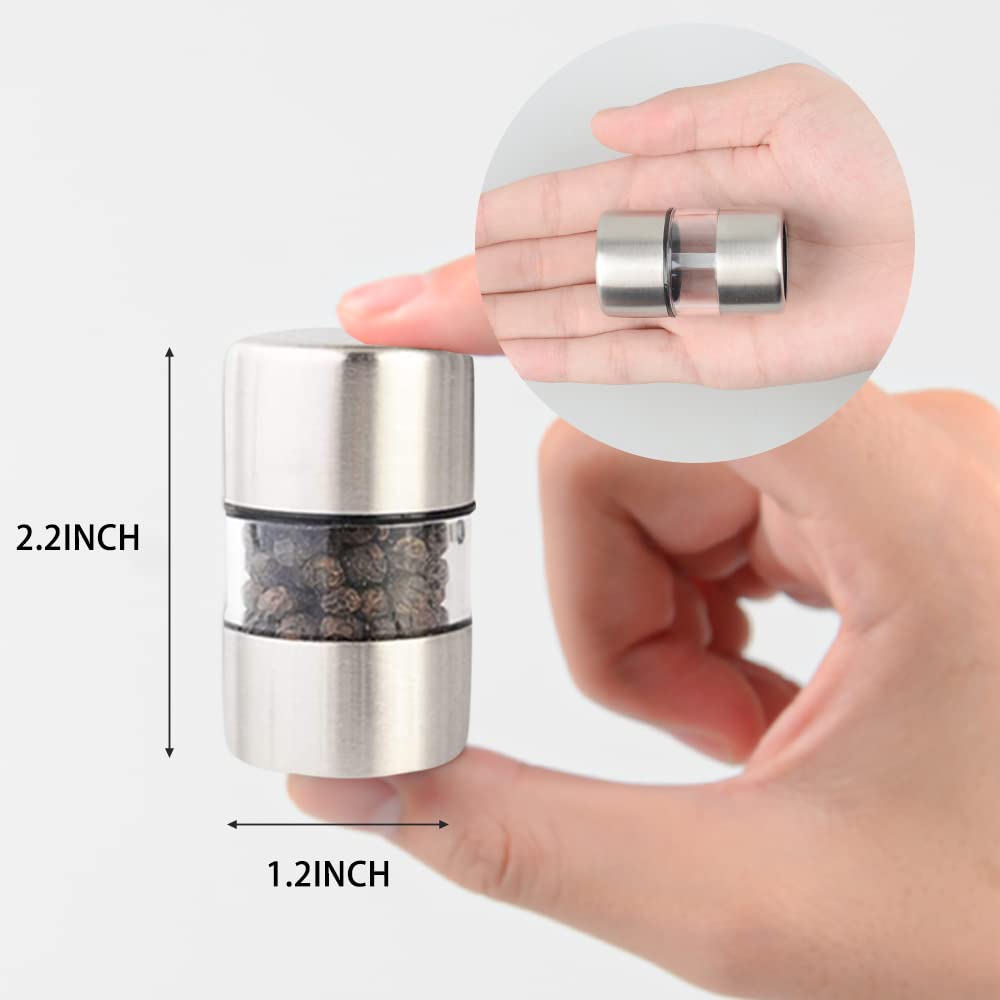 Sea Salt and Pepper Grinder Set Stainless Steel Ceramic 2-Pack C720