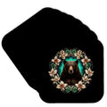 Black Bear Yucca Flower Tattoo Set of 8 Coasters J3146