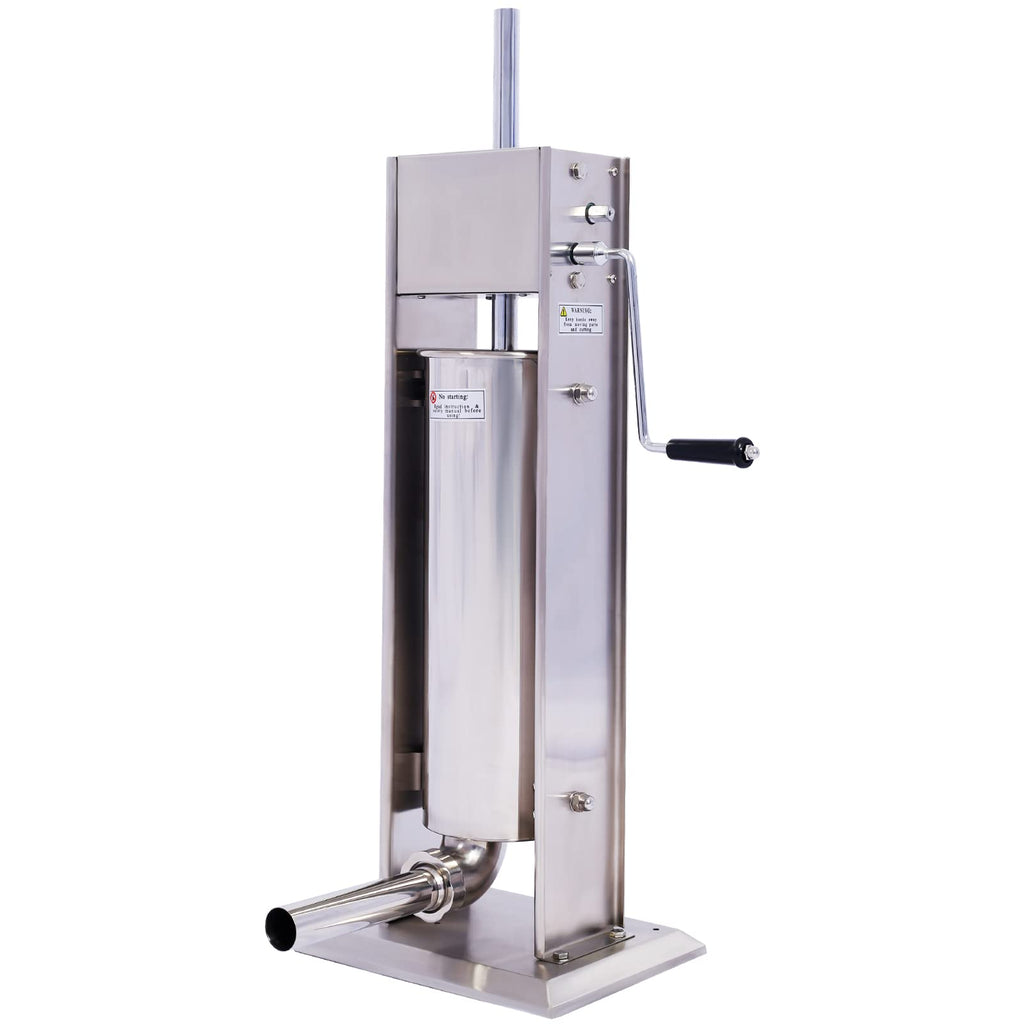 Stainless Steel 15LB Vertical Sausage Stuffer with 4 Stuffing Tubes W229875
