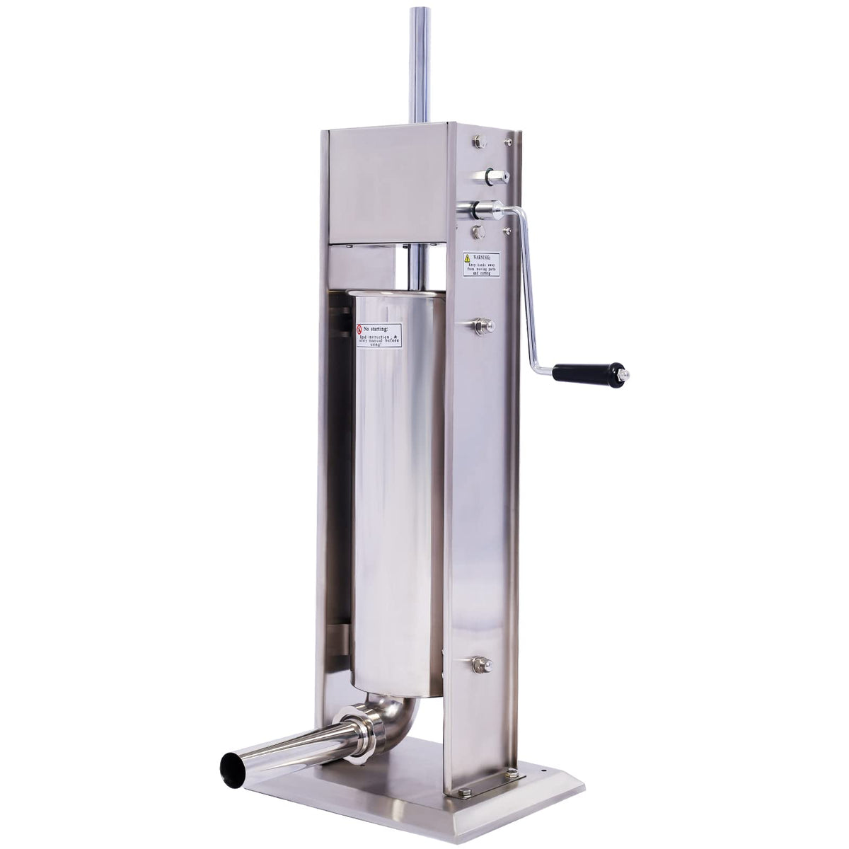 Stainless Steel 15LB Vertical Sausage Stuffer with 4 Stuffing Tubes W229875