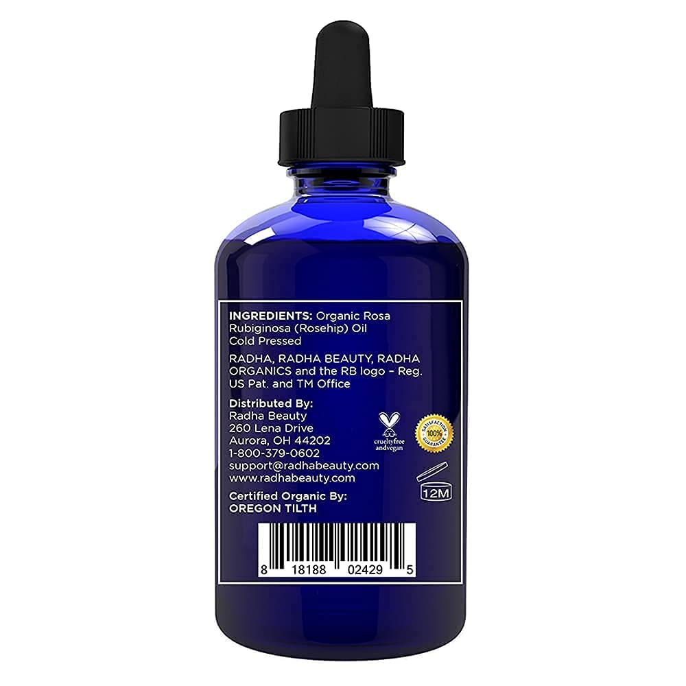 4 oz Organic Rosehip Seed Oil Cold Pressed M91132