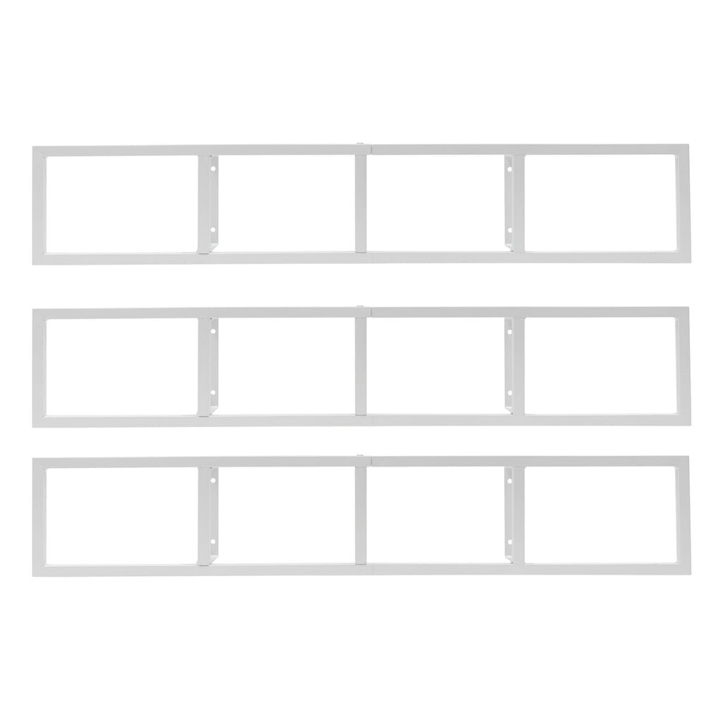 34 Inch Wall Mount Media Storage Rack, 3 pcs CD DVD Organizer Metal Shelf, White S307760