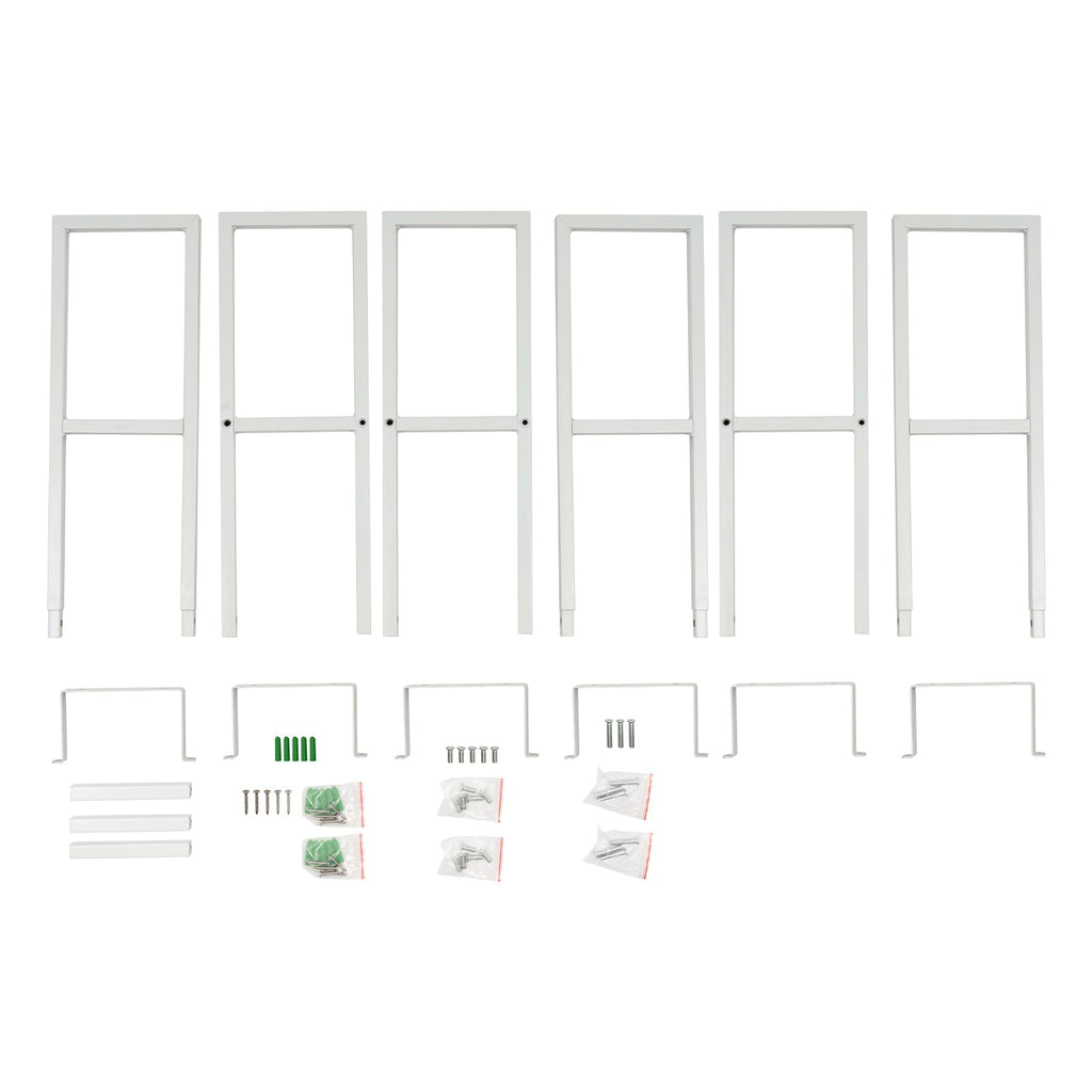 34 Inch Wall Mount Media Storage Rack, 3 pcs CD DVD Organizer Metal Shelf, White S307760