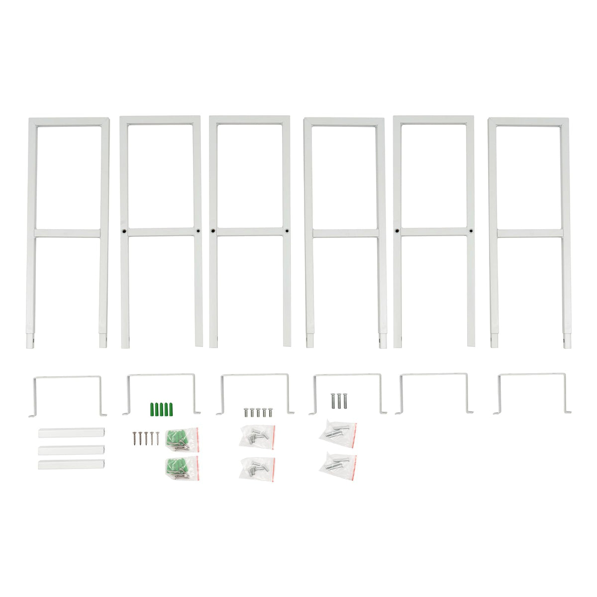 34 Inch Wall Mount Media Storage Rack, 3 pcs CD DVD Organizer Metal Shelf, White S307760