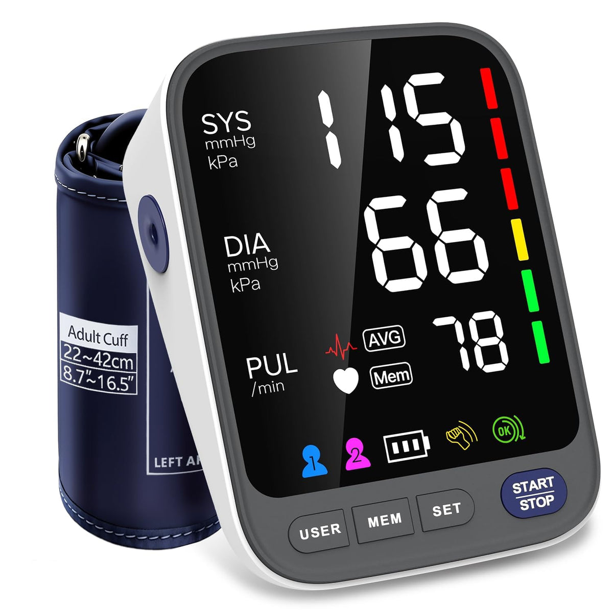 Blood Pressure Monitor Large Cuff White N87191