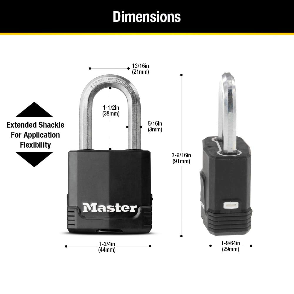 Heavy-Duty Keyed Outdoor Padlock 4-Pack X701099
