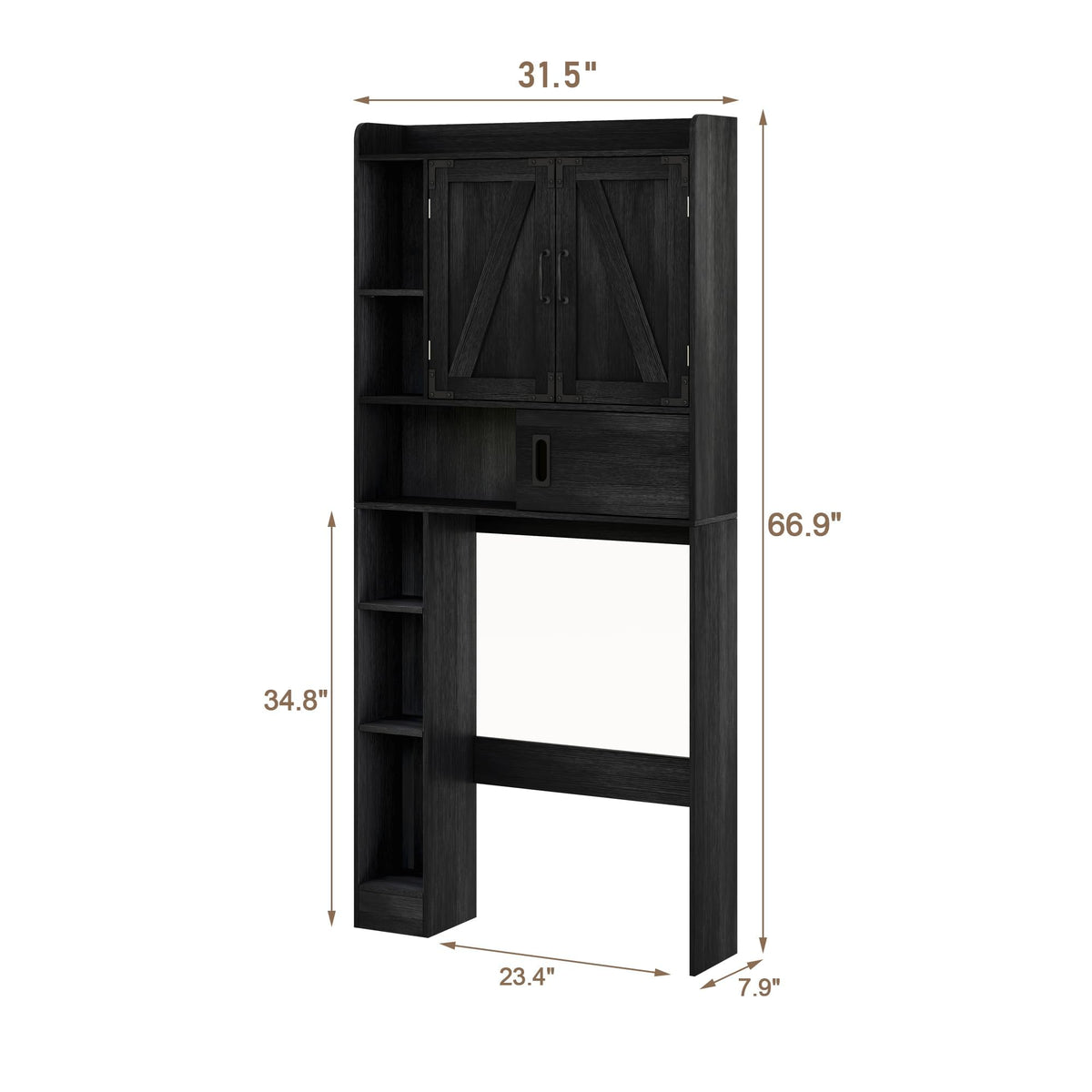 Over The Toilet Storage Cabinet with Sliding Door E96363