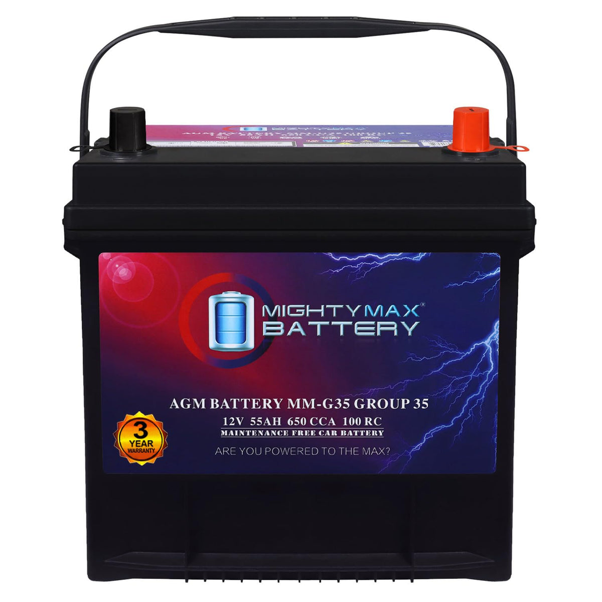 12V 55Ah AGM Replacement Battery F336815