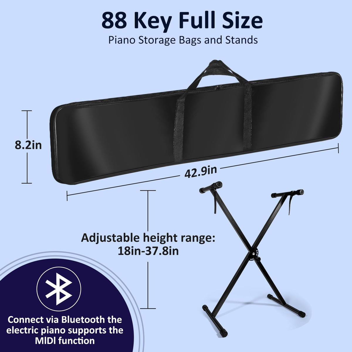 88 Key Semi Weighted Digital Piano with Sustain Pedal K905097