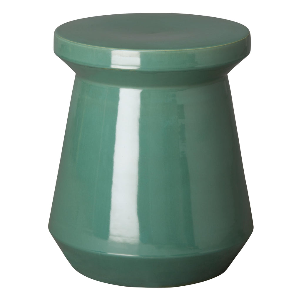 Teal Round Ceramic Garden Stool P42811