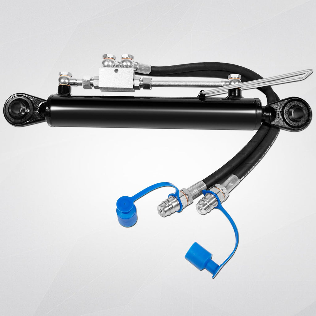 Hydraulic Top Link Cat. 1-1 with Locking Block 20 7/8” - 31 7/8” with 2 x Hose, Two-Way Check Valve Hydraulic Cylinder Set B1220