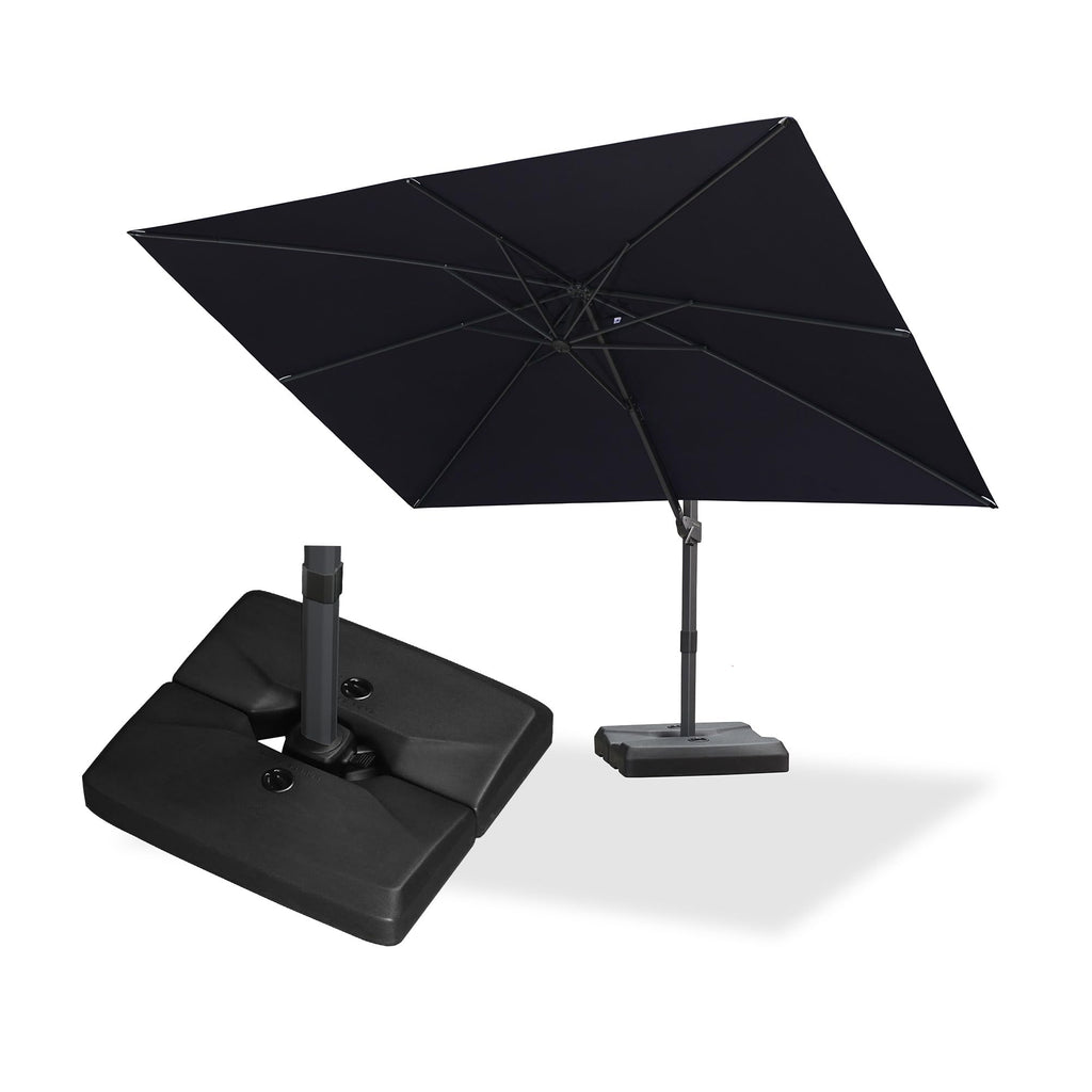 Navy Blue Cantilever Umbrella with Base R374