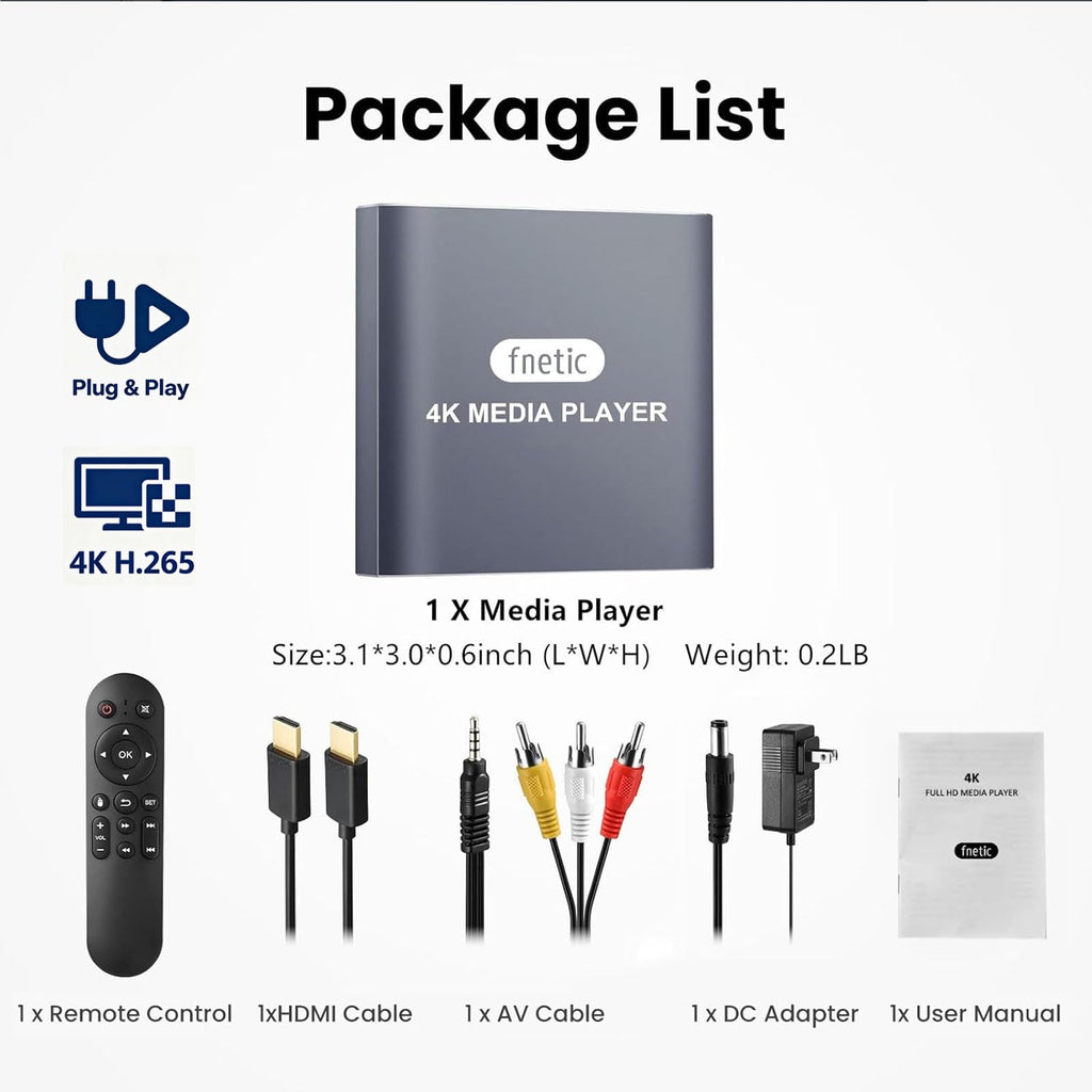 4K Full-HD USB microSD Digital Media Player N74431