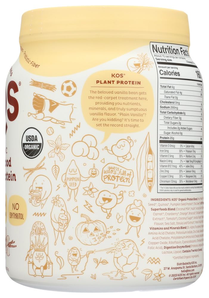 Organic Vanilla Plant Based Protein Powder R699