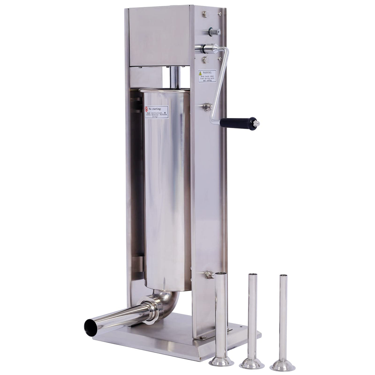 Stainless Steel 15LB Vertical Sausage Stuffer with 4 Stuffing Tubes W229875