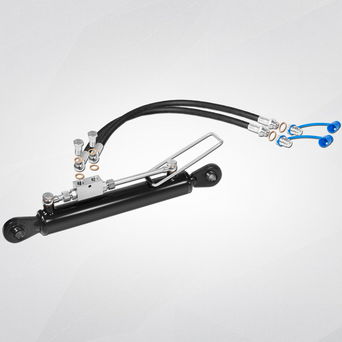 Hydraulic Top Link Cat. 1-1 with Locking Block 20 7/8” - 31 7/8” with 2 x Hose, Two-Way Check Valve Hydraulic Cylinder Set B1220