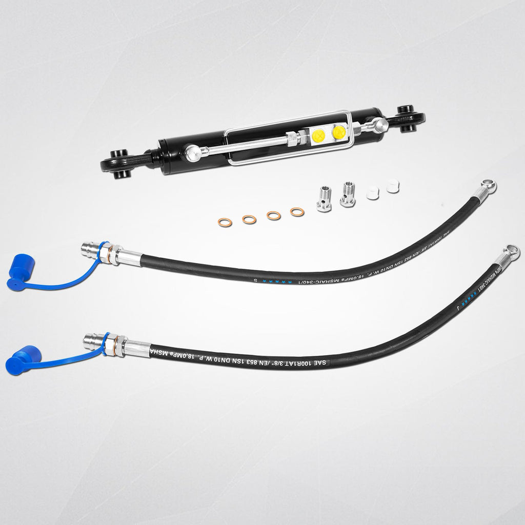 Hydraulic Top Link Cat. 1-1 with Locking Block 20 7/8” - 31 7/8” with 2 x Hose, Two-Way Check Valve Hydraulic Cylinder Set B1220