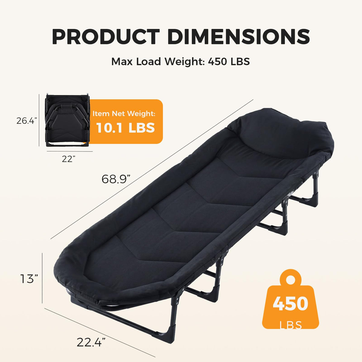 Camping Cot with Mattress X520922