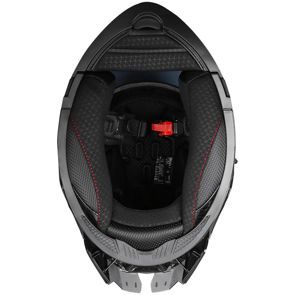 Full Face Flip Up Motorcycle Helmet Dual Visor DOT Approved C92238