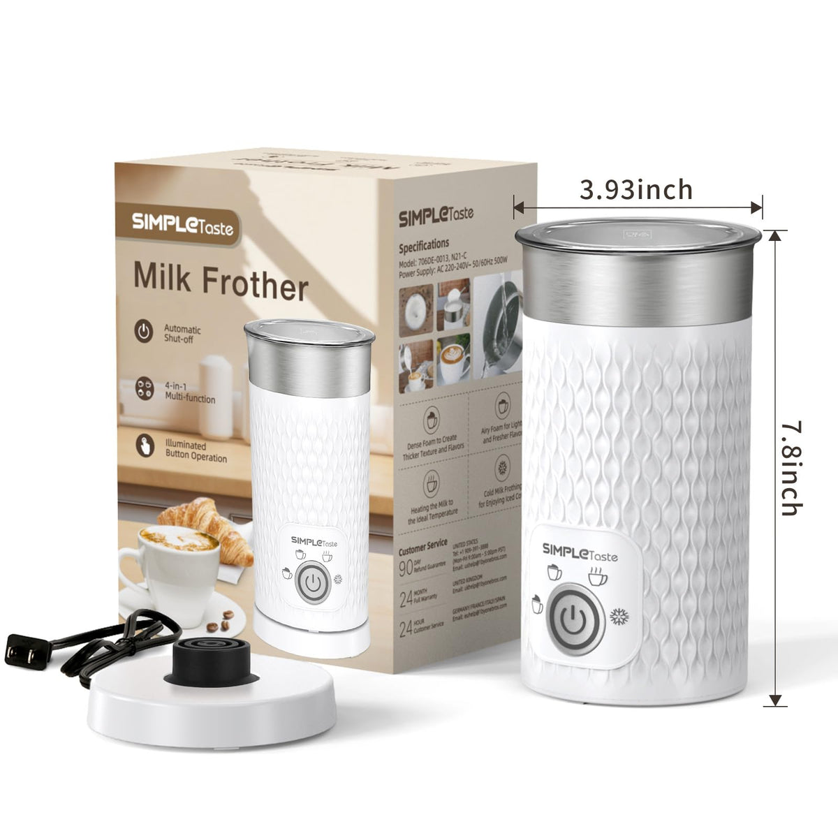 4-in-1 Electric Automatic Milk Steamer G49274