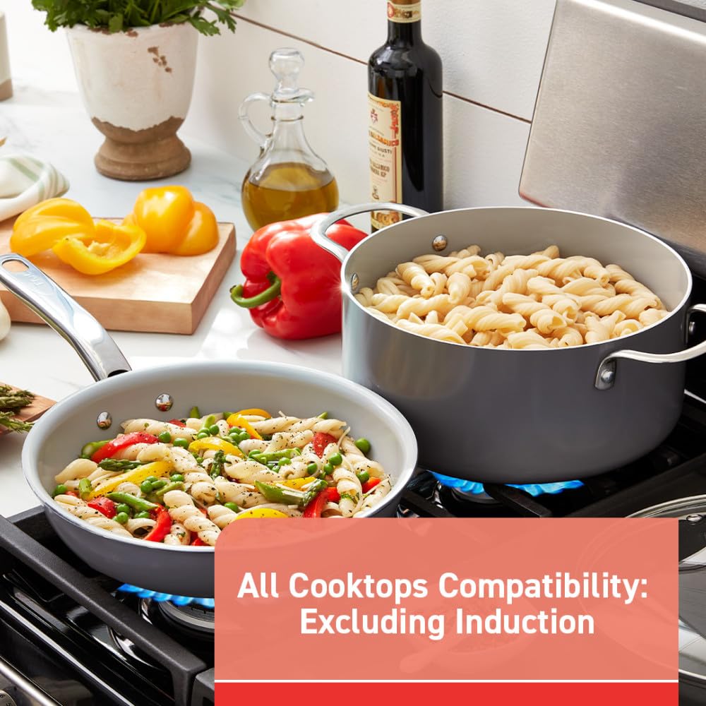 12 Piece Recycled Ceramic Non Stick Cookware Set U126333