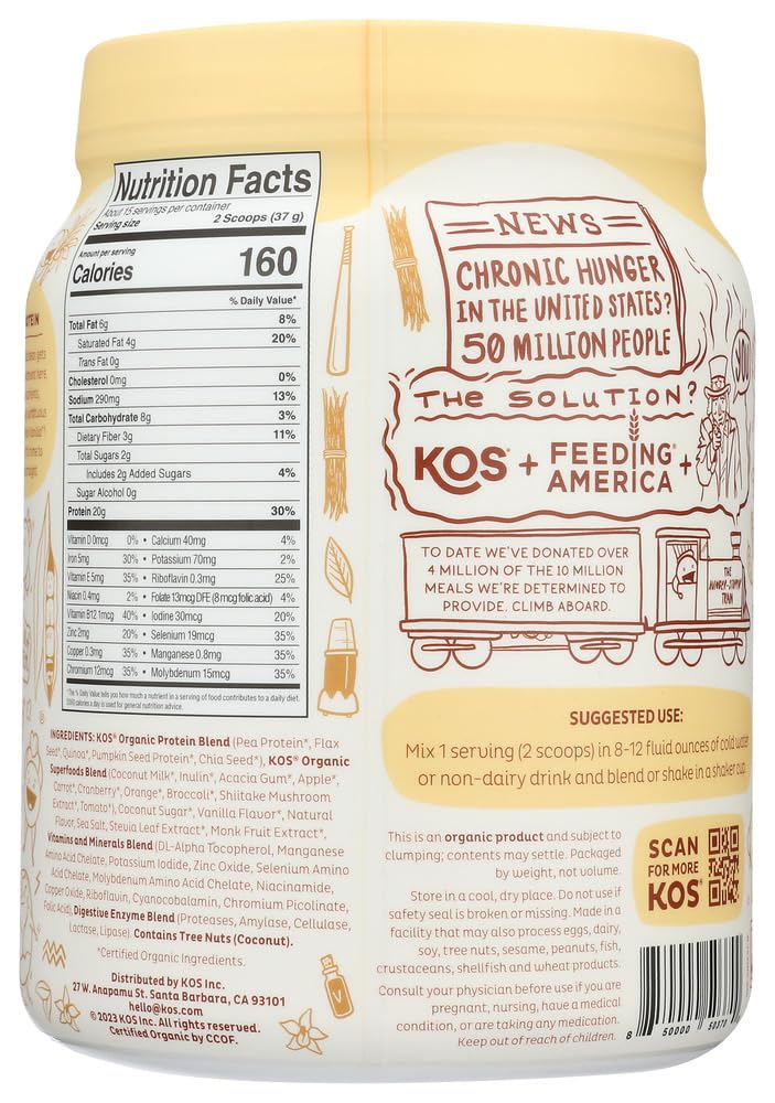 Organic Vanilla Plant Based Protein Powder R699