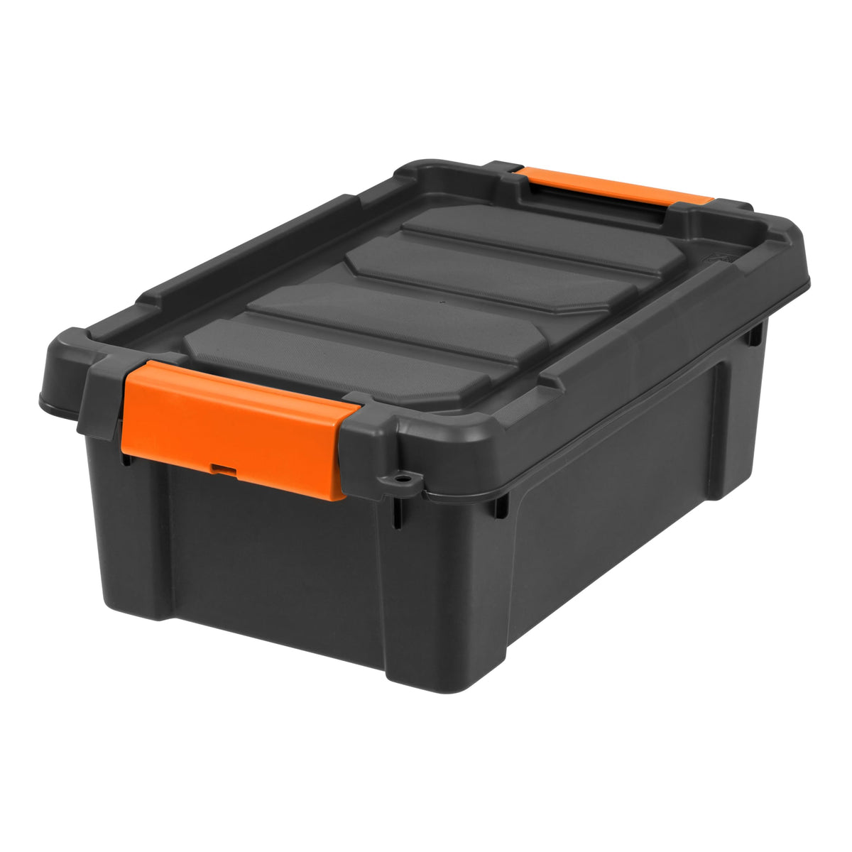 3 Gal Heavy Duty Plastic Storage Bins with Lockable Lids Black Set of 1 X8017