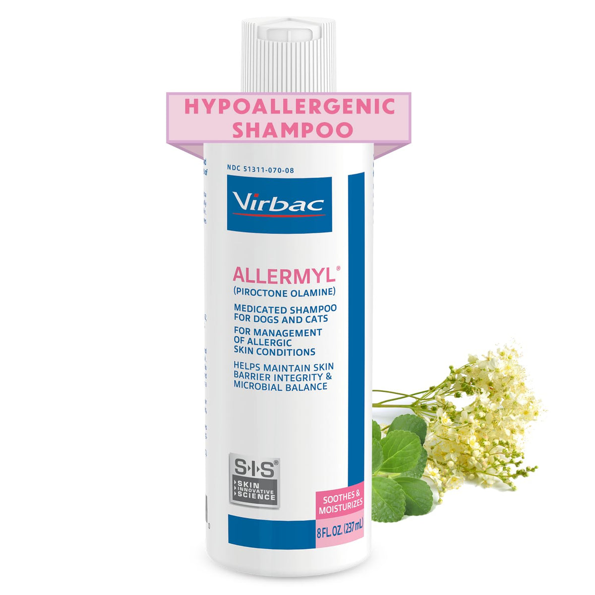 Medicated Hypoallergenic Soothing Moisturizing Pet Shampoo T6178