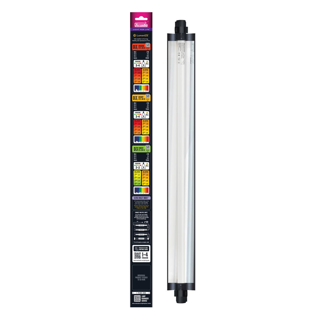 24" 24 Watts 12% UVB Reptile Light Fixture Kit V505