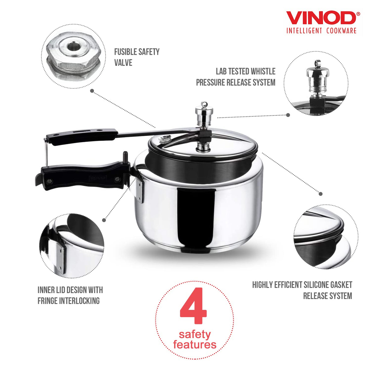 2 Liter Stainless Steel Pressure Cooker P78554