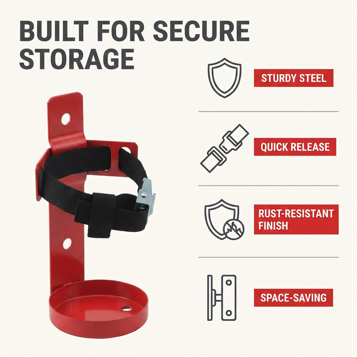 Metal Bracket Fire Extinguisher Mount U2446