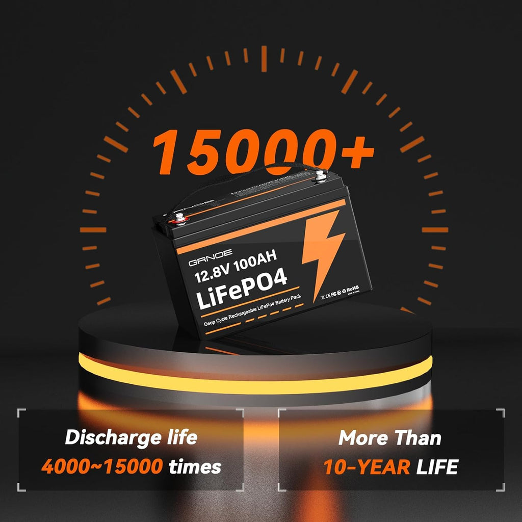 12V 100Ah LiFePO4 Lithium Battery 2-Pack R23290
