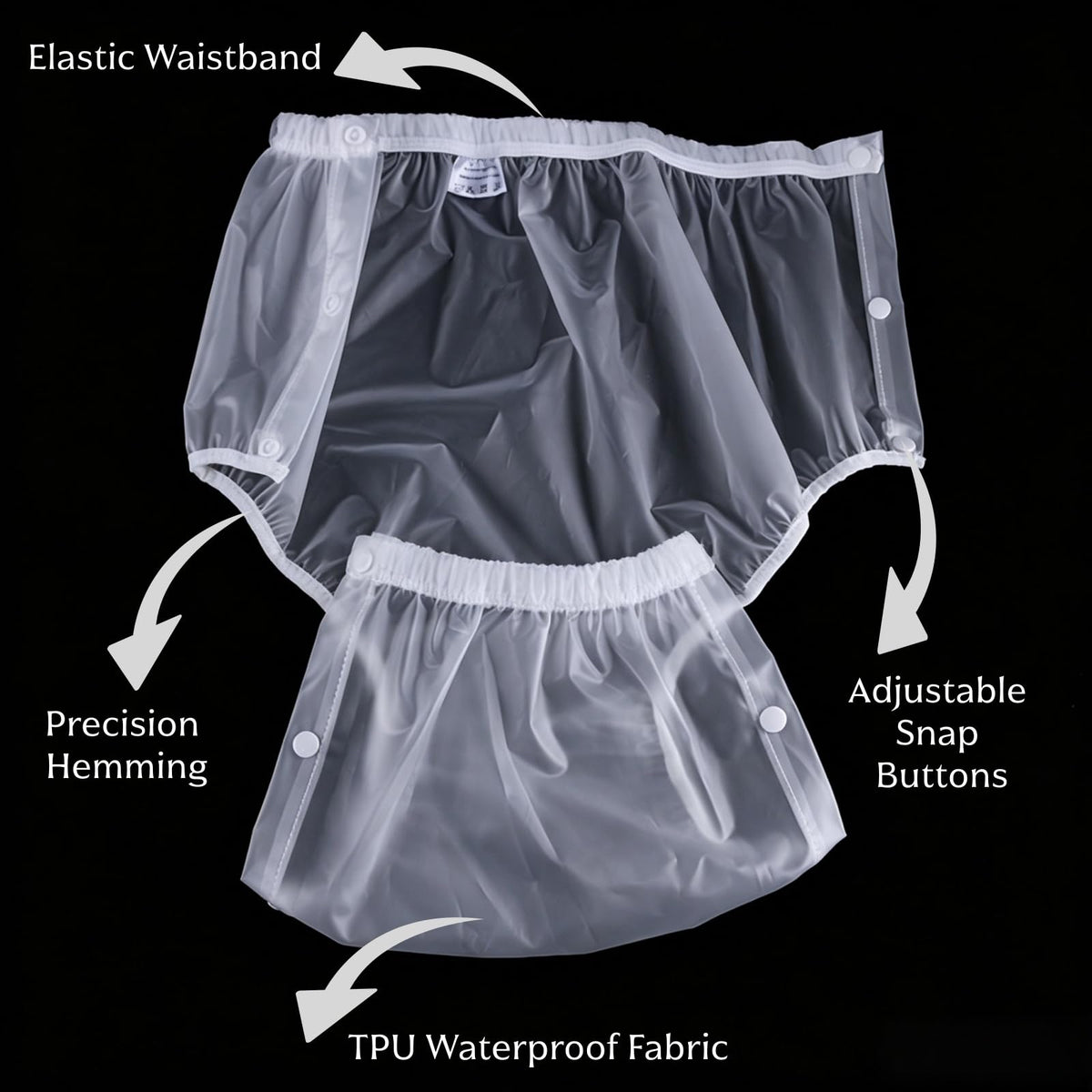 TPU Snap-on Washable Reusable Incontinence Pants B158739