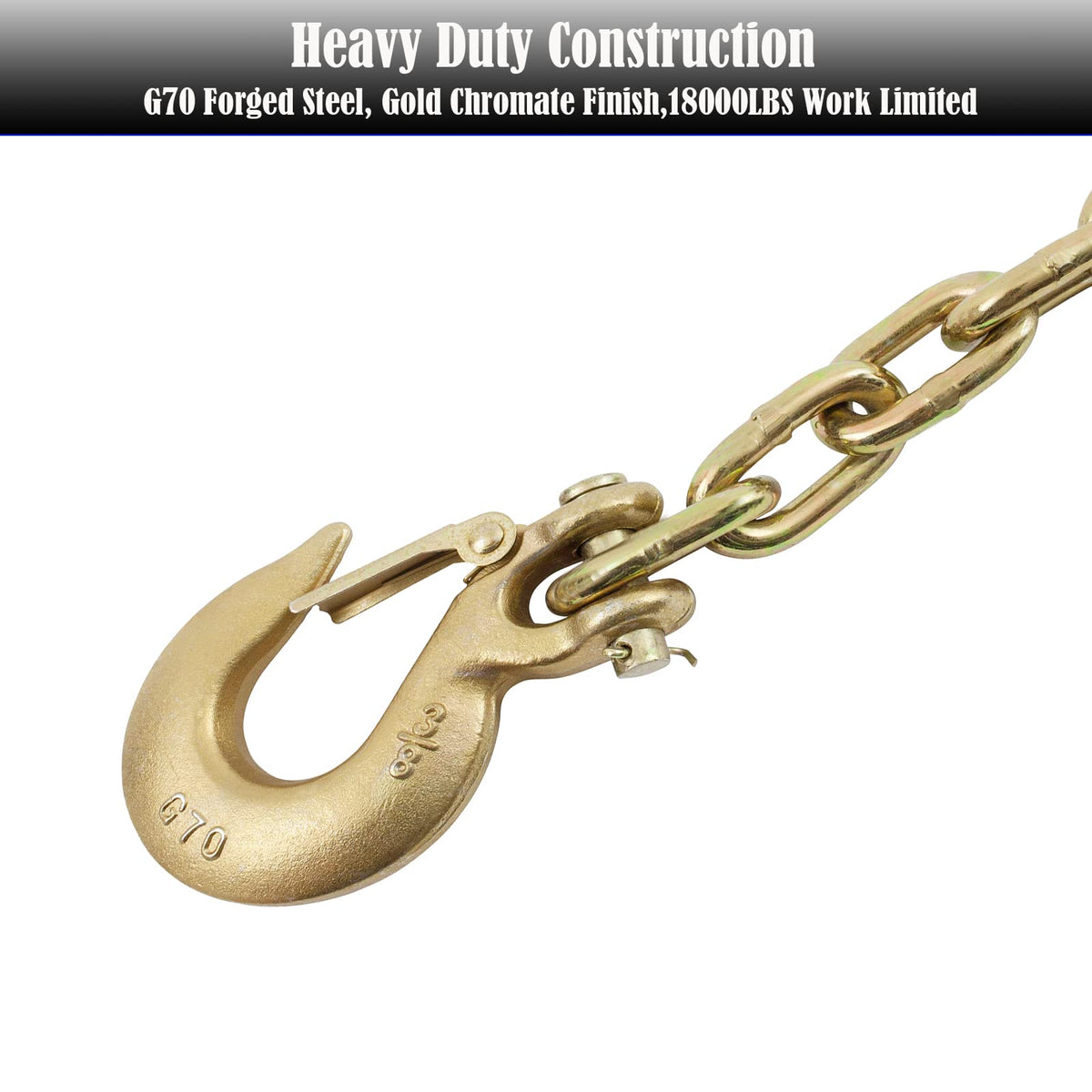 3/8" Clevis Slip Hook with Safety Latch, 4-Pack T754084
