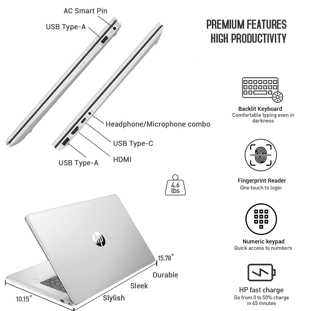 17.3 Inch Touchscreen Laptop Intel i7 Windows 11 Pro 64GB RAM 2TB SSD M653754