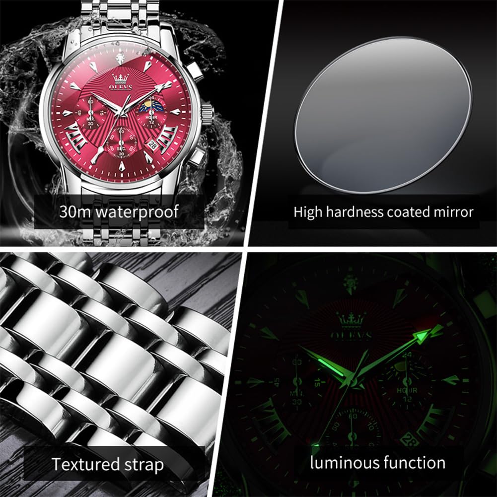 Waterproof Stainless Steel Chronograph Watch W645163