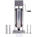Stainless Steel 15LB Vertical Sausage Stuffer with 4 Stuffing Tubes W229875