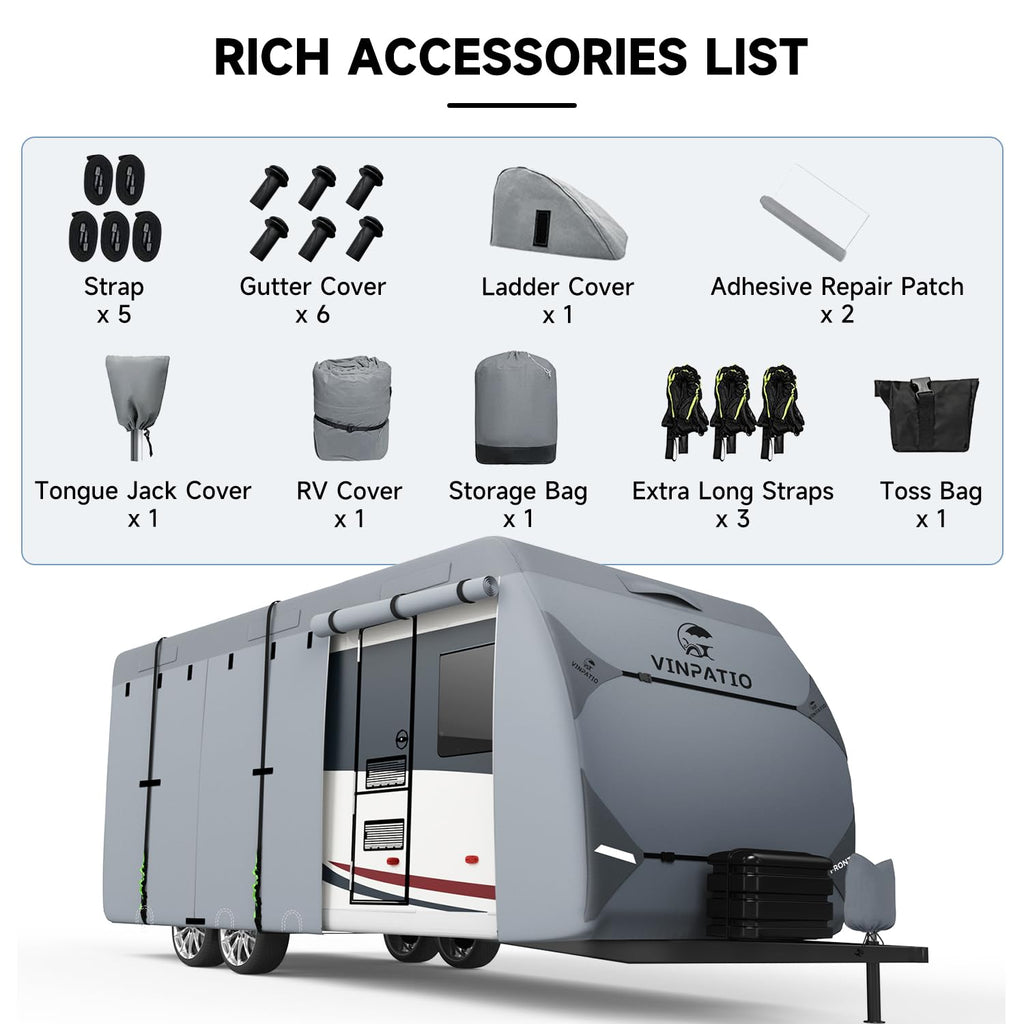 7 Layers Travel Trailer Cover Fits 30'-33' B75805