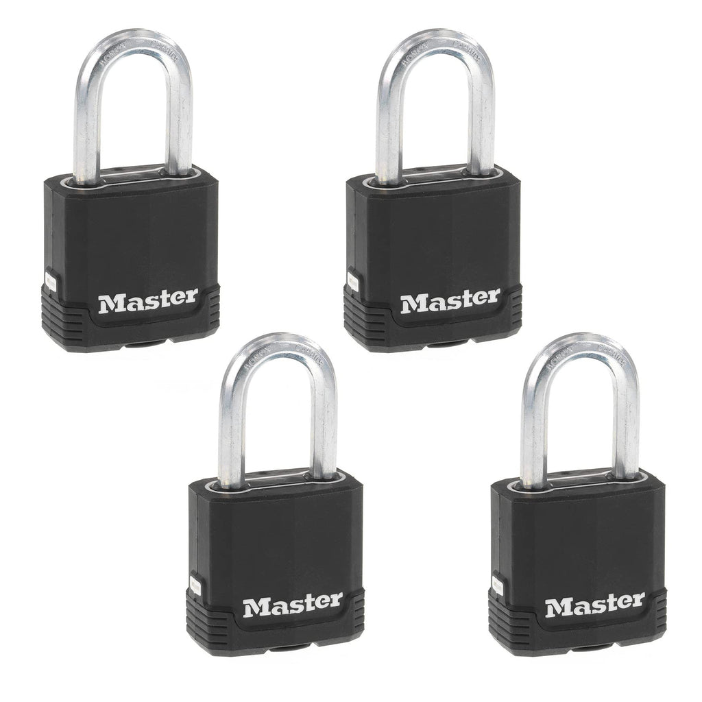 Heavy-Duty Keyed Outdoor Padlock 4-Pack X701099