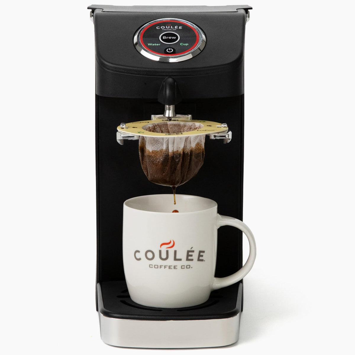 Single Serve Pour Over Coffee Maker Stainless Steel Black N2194