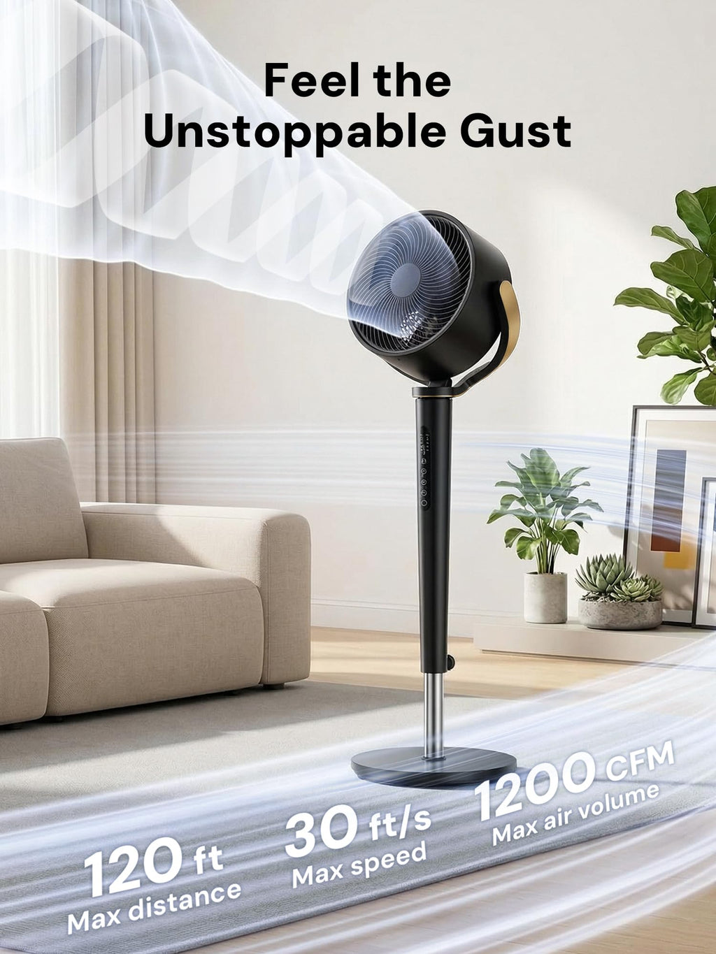 Smart 3D Oscillating Pedestal Fan with Remote O72100