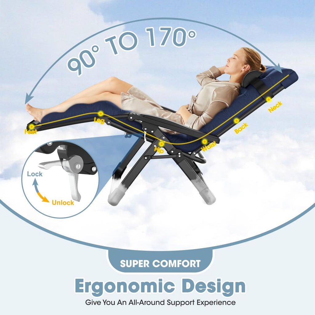 Oversized Zero Gravity Chair with Carry Bag J67755