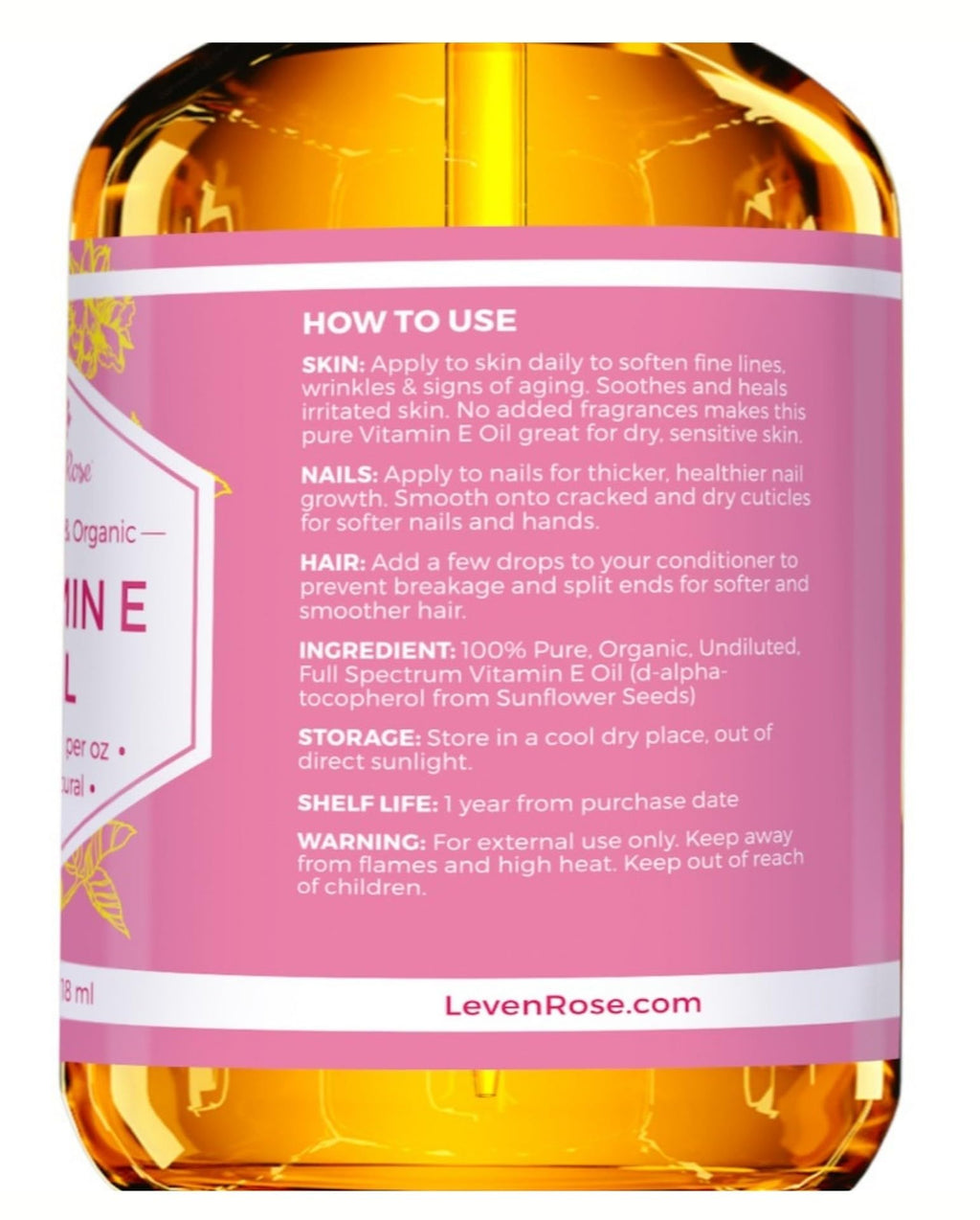 100% Natural Organic Vitamin E Oil 1 oz Z538080
