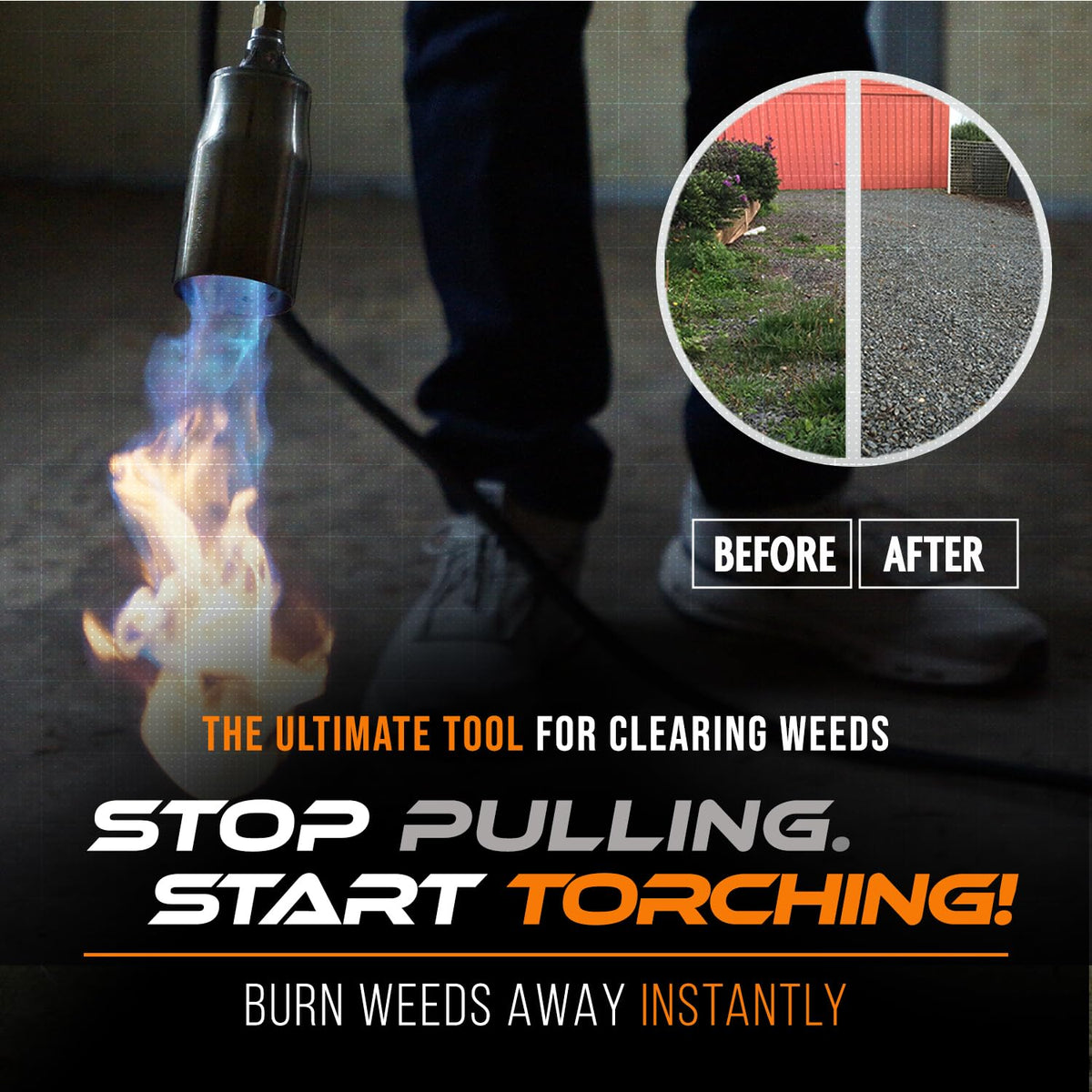 Propane Torch Weed Burner with 13 ft Hose, Adjustable 2,200,000 BTU Self Igniting G883