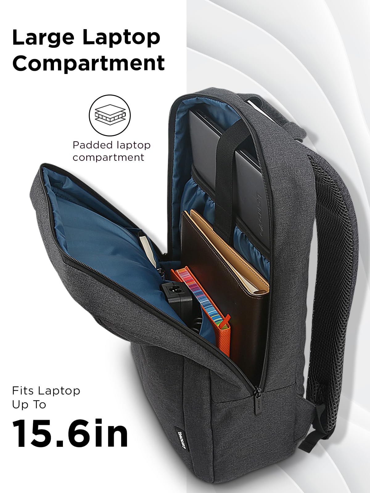 Black 15.6-Inch Laptop Backpack F480