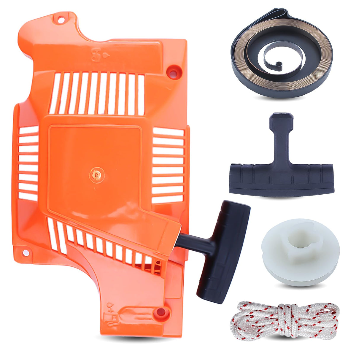Recoil Assembly Kit with Pulley, Spring, Handle, and Rope D4123