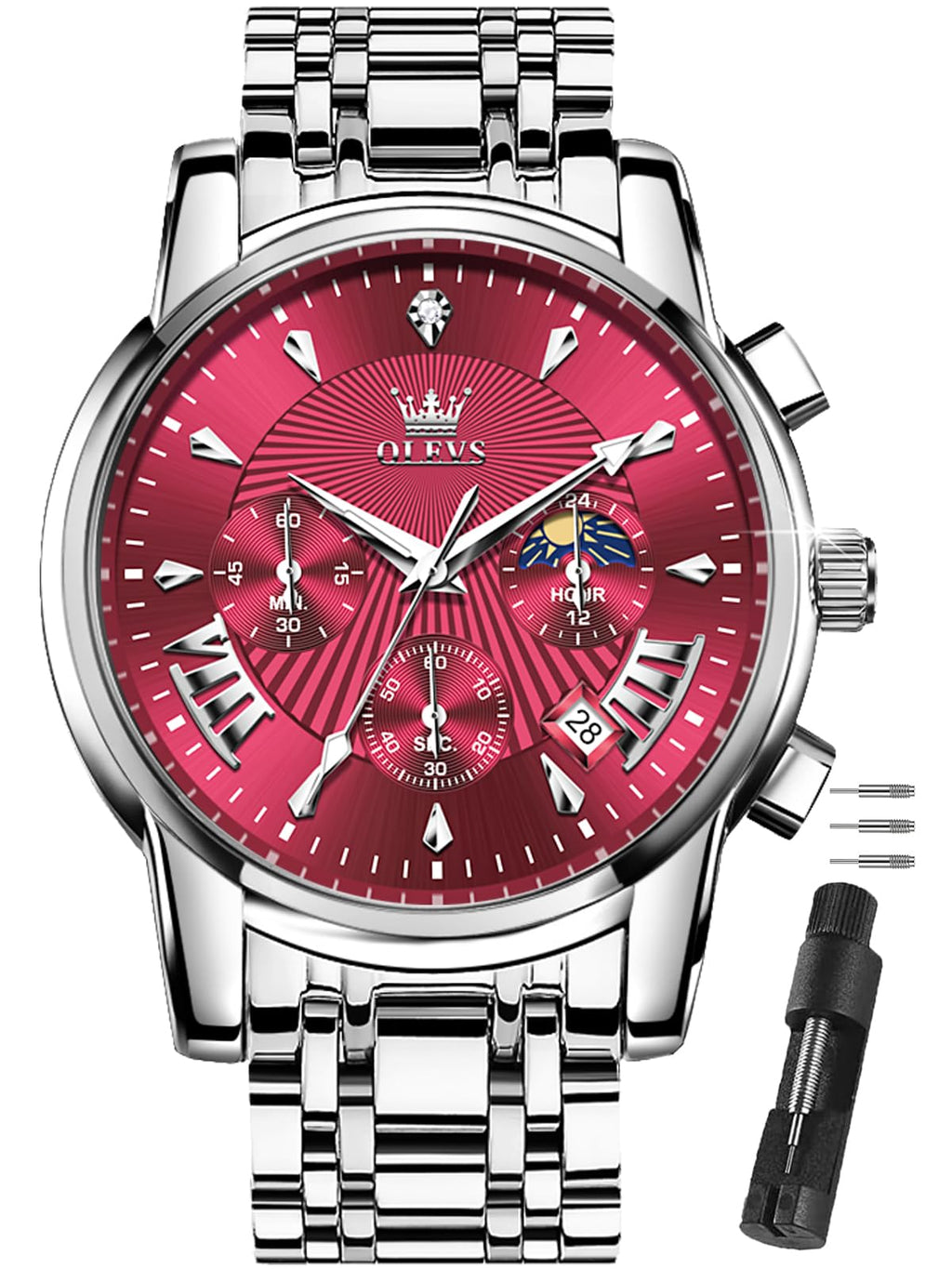 Waterproof Stainless Steel Chronograph Watch W645163