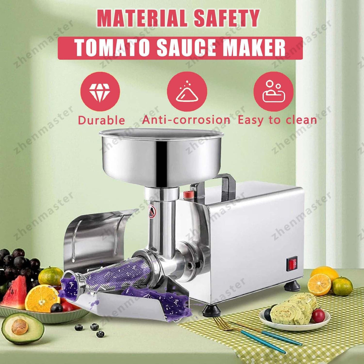 450W Stainless Steel Electric Tomato Strainer and Sauce Maker I561