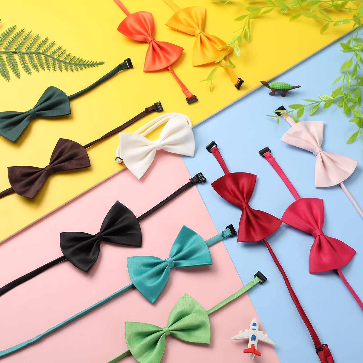 120 Pcs Dog Bow Ties with Adjustable Collar B924274