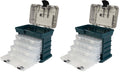 Portable Tool Box Small Parts Organizer with Drawers and Customizable Compartments Gray Pack of 2 A74602